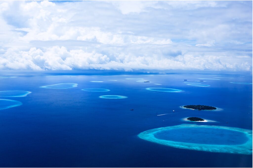 Little islands in a blue sea